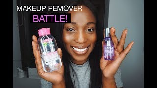 THE BEST MAKEUP REMOVER  GARNIER MICELLAR WATER VS CLINIQUE quotTake The Day Offquot [upl. by Ashlan]