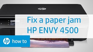 Fixing a Paper Jam  HP Envy 4500 eAllinOne Printer  HP Support [upl. by Blanca]