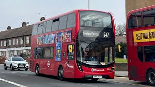 FRV Stagecoach London Route 247 Romford Station  Barkingside Enviro400 MMC 10335 SN16 OKT [upl. by Nylodnarb]