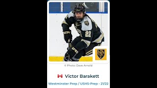 VICTOR BARAKETT Westminster School Varsity Hockey [upl. by Epuladaugairam]