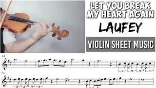 Let You Break My Heart Again  Laufey  Violin Sheet Music [upl. by Voletta]