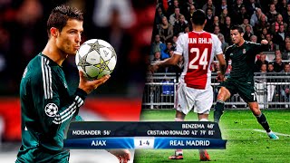 The day CRISTIANO RONALDO made his FIRST HAT TRICK and DESTROYED AJAX in CHAMPIONS LEAGUE [upl. by Sinnej643]