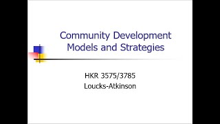 Community Development Models and Strategies [upl. by Hashim177]