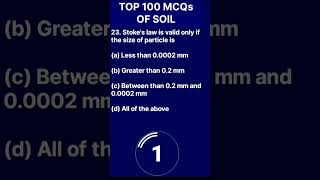 Soil mechanics quiz  formation of soil  stokes law  ssc je civil  gate civil quiz  one effort [upl. by Ileray]