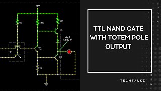 TTL NAND Gate with Totem Pole Output Circuit amp Working of TTL NAND Gate with Totem Pole Output [upl. by Hteik832]