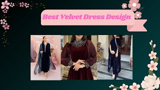 Stunning Dress Design  Best Velvet Dress Design For Glamorous Look [upl. by Brenn]