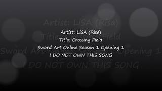 LiSA  Crossing Field English Lyrics [upl. by Ekul]