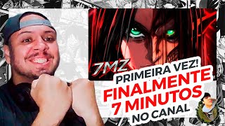 react Eren Attack on Titan  AO SOM DO ESTRONDO  7 Minutoz [upl. by Fini]