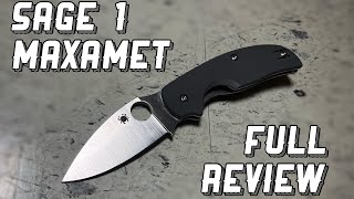 Spyderco Sage 1 Maxamet Full Review [upl. by Parik]