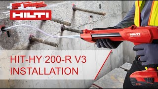 HOWTO proper installation of Hilti HITHY 200R V3 ADHESIVE ANCHOR [upl. by Diella]