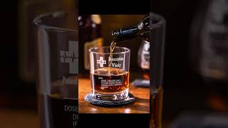 Personalized Prescription Whisky Glasses and Slate Coaster with Laser Engraved Name Fathers Day [upl. by Eddana]