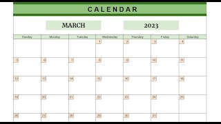 How to create your Calendar in Google Sheets [upl. by Domela]