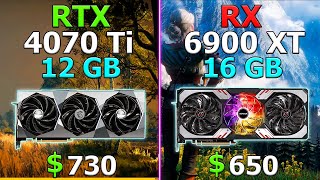 RTX 4070 Ti vs RX 6900 XT in 10 Games  1440p [upl. by Initirb]