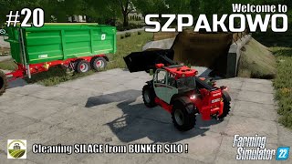 Cleaning SILAGE from BUNKER SILO  20 SZPAKOWO  Poland  FS22  PlayStation 5 [upl. by Mushro58]