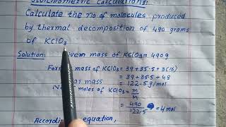 stoichiometric calculation class 11 chemistry [upl. by Forta6]