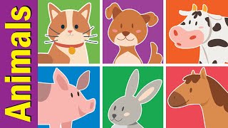 Farm Animals Vocabulary Chant for Children  Fun Kids English [upl. by Dillon]