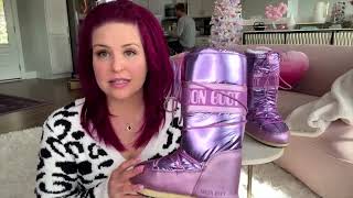 Moon Boots Watch Before You Buy Moon Boots Sizing  Purple Rose Moon Boots [upl. by Skilken404]