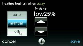 Carrier Infinity Touch How To Comfort Profiles Away Fresh Air Control [upl. by Nauwtna280]