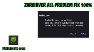 Failed to open for writing  zarchiver operation completed with errors problem fix [upl. by Norahc]