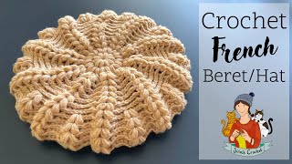 How To Crochet An Easy French Beret Hat  Beginner Friendly Tutorial [upl. by Namolos]