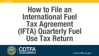 How to File an International Fuel Tax Agreement IFTA Quarterly Fuel Use Tax Return [upl. by Charissa]