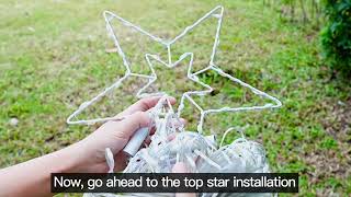 How to install Ollny 340 LED Christmas Tree Lights [upl. by Alguire828]