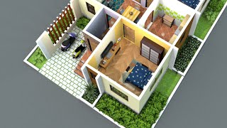 25×35 home plan  2 bedroom house design  15 lakh budget house house design [upl. by Lleksah]