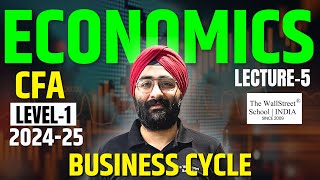 CFA LEVEL 1  BUSINESS CYCLE  ECONOMICS LECTURE 5  thewallstreetschool [upl. by Anaiq]