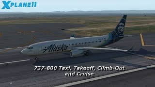 Zibo 737800 Startup Procedures 6 Taxi Takeoff Climbout and Cruise [upl. by Penn]