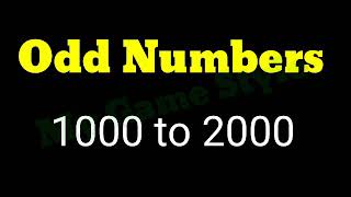 Odd Numbers Between 1000 to 2000  Odd Numbers [upl. by Garth953]