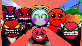 Saving Angel WhiteFace From Geometry Dash Emoji SHADOWS FROM THE GRAVE And Lobotomy Dash Nextbot [upl. by Eshelman959]