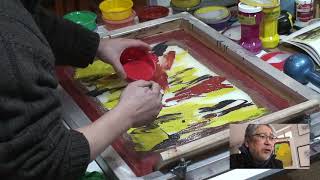 Serigraphy Monotype Process  How to Silkscreen  Two Step Printing [upl. by Aiyt]