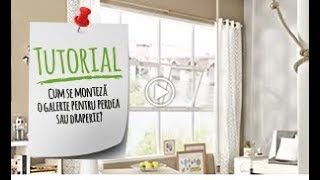 Cum se montează o galerie pentru perdea sau draperie Tutorial Video Leroy Merlin [upl. by Ivanah]