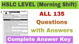 ADRE Grade 4 Answer Key HSLC Level morning shift Complete Answer Key Grade 4 all answers [upl. by April]