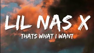 Lil Nas X  THATS WHAT I WANT Lyrics  i want someone to love me [upl. by Sioux181]