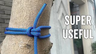 How to tie Zip knot  a woodland Rope zip knot how [upl. by Eirallam73]