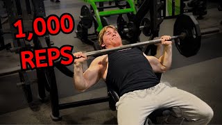 BENCHING 135LBS FOR 1000 REPS CHASING THE PUMP 1 [upl. by Revned]