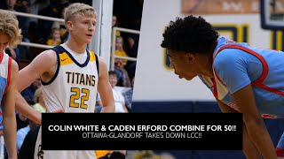 Colin White amp Caden Erford Combine For 50 OttawaGlandorf Takes Down LCC [upl. by Arykat]