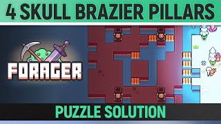 Forager  Four Skull Brazier Pillars Puzzle  How to solve [upl. by Lalad]