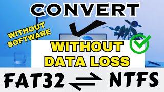 Convert FAT 32 to NTFS without data loss [upl. by Iniffit]