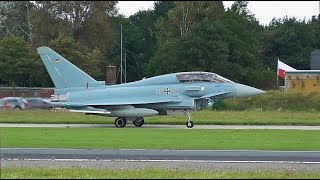 Eurofighter taxiing on Wittmund Airbase ETNT 12092017 [upl. by Nitram]