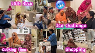 15th Roza Iftar with Family ✨  Maudaha ki Taiyari shuru  challenge Kaun jeeta  vlog [upl. by Asiulairam]