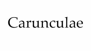 How to Pronounce Carunculae [upl. by Blader904]