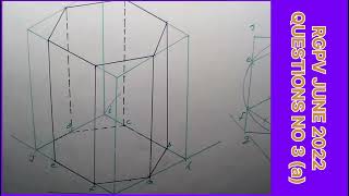 Draw the isometric view of a hexagonal prism having side of basc 25 nnm and axis 65 mm long resting [upl. by Derick]