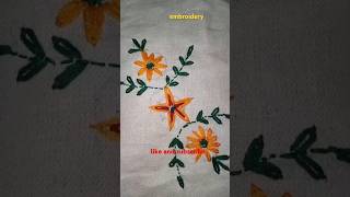 embroidery  long and short stitch  lazy Daisy embroidery viralvideo [upl. by Zedecrem]