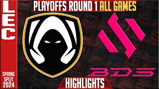 TH vs BDS Highlights ALL GAMES LEC Spring Playoffs 2024 Upper R1  Team Heretics vs Team BDS [upl. by Rehpatsirhc261]