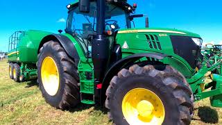 2018 John Deere 6215R Tractor With Large Square Baler [upl. by Yatnohs206]