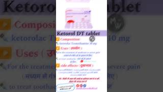 Ketorol DT tablet  Ketorolac Tromethamine 10mg tablet painrelief teethpain medicine pain [upl. by Aciram]