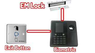 EM Lock Connection With Secureye Biometric SFB3KP [upl. by Waverley614]