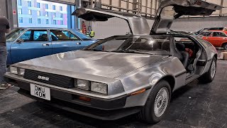 DMC DeLorean Back to the future Supercar Birmingham NEC 2024 classic car show V6 gullwing doors [upl. by Rizzo]